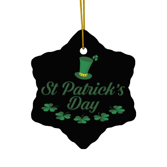 St Pat s Lucky Five Clovers Irish Shamrock Ceramic Ornaments