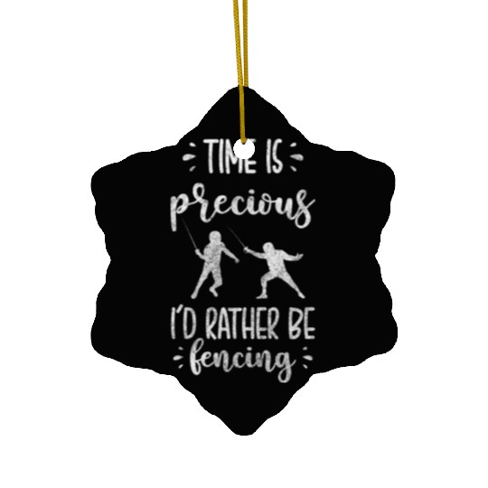 Fencing Sport Fight En Garde Sword Fighting Ceramic Ornaments