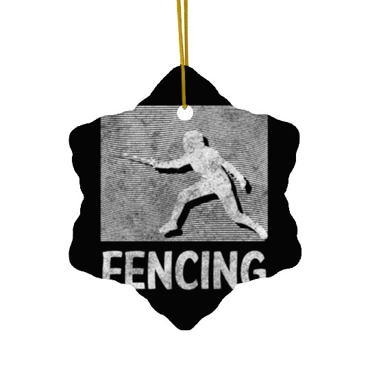 Fencing Sport Training En Garde Ceramic Ornaments