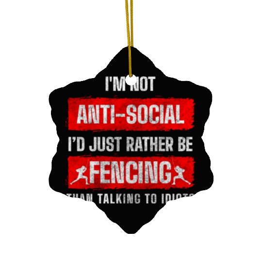 Fencer Sport Sport Fencing Hobby Ceramic Ornaments