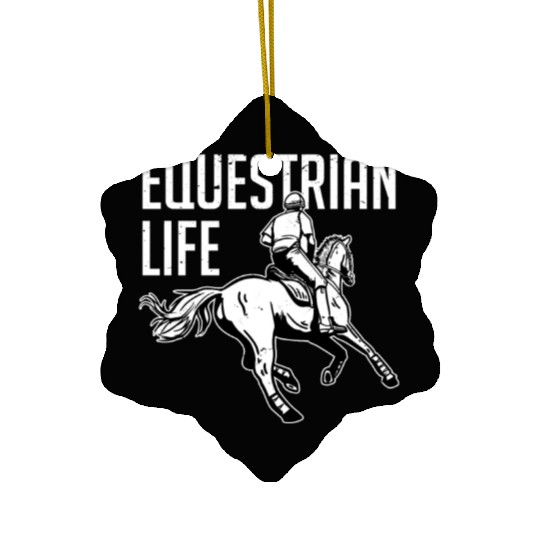 Equestrian Life Riding Girl Horseback Ceramic Ornaments