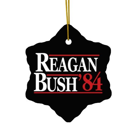 Reagan Bush 1984 V2 Ceramic Ornaments