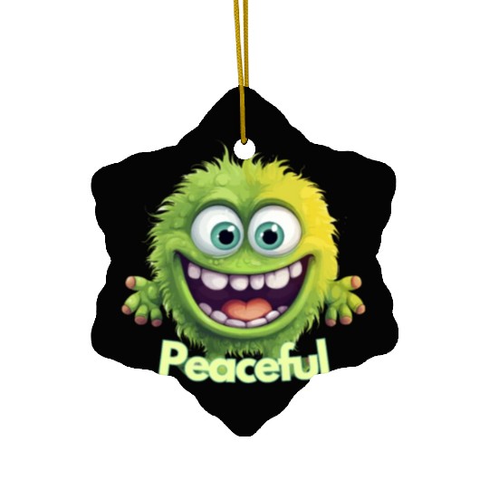 Peaceful Warm Fuzzy Ceramic Ornaments
