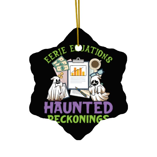 Eerie Equations Haunted Reckonings Halloween Ceramic Ornaments