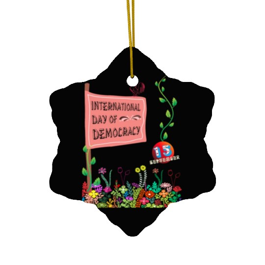 world day of Democracy Ceramic Ornaments