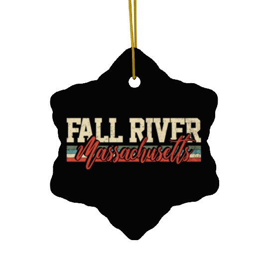 Fall River Massachusetts Ceramic Ornaments