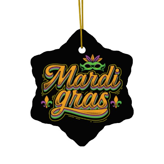 Mardi Gras Ceramic Ornaments