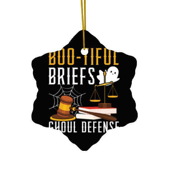 Boo-tiful Briefs Ghoul Defense Lawyer Halloween Ceramic Ornaments