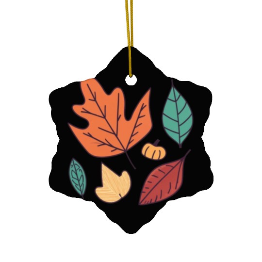 Fall Leaves Embrace the Beauty of Autumn Ceramic Ornaments
