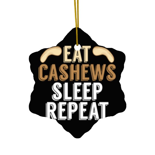 Cashews Lover Salty Nuts Roasted Organic Pistachio Ceramic Ornaments