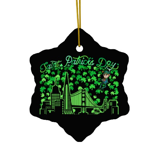 Saint Patrick's Day San Francisco California Ceramic Ornaments