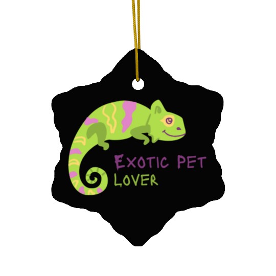 Green Chameleon Lizard Exotic Pet Lover Ceramic Ornaments