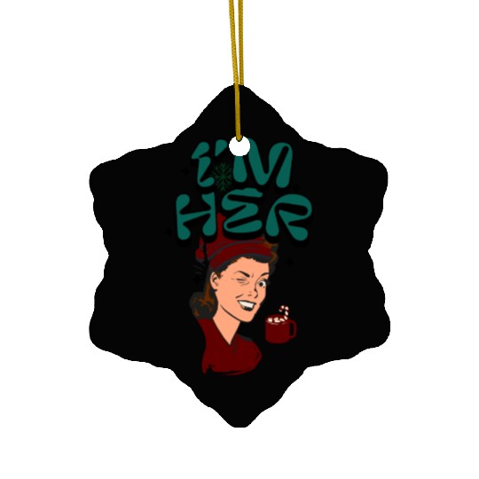 Im Her! Christmas/ Mrs. Claus design Ceramic Ornaments