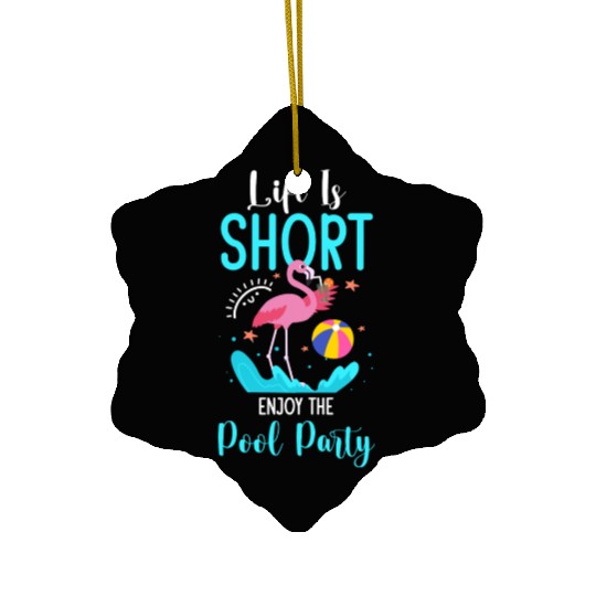 Pool Pool Party Relaxation Summer Ceramic Ornaments