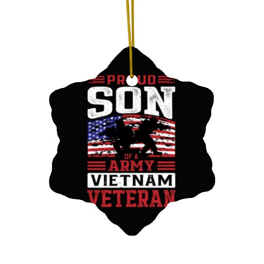 Proud Son Of A Army Vietnam Veteran Ceramic Ornaments