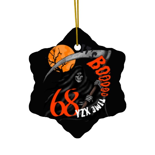 Grim reaper, creepy halloween Ceramic Ornaments