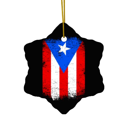 Puerto Rico Flag Puerto Rican Ceramic Ornaments