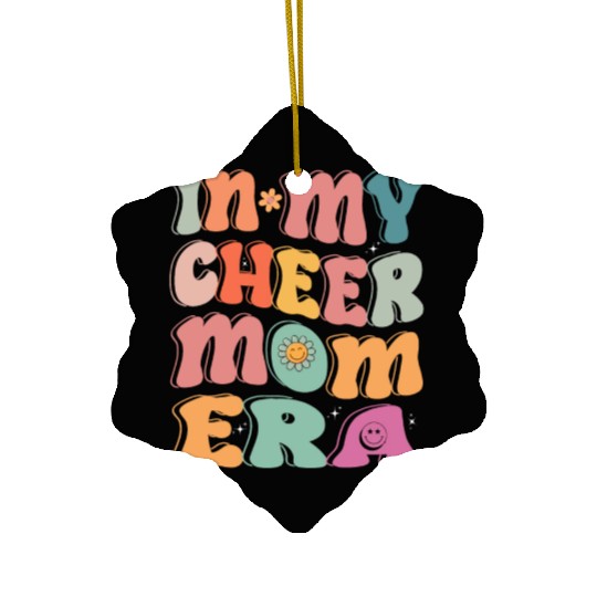 In My Cheer Mom Era Tie Dye Cheerleading Sport Mom Ceramic Ornaments