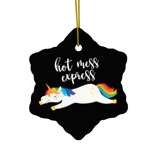 Hot Mess Express Magical Unicorn Ceramic Ornaments
