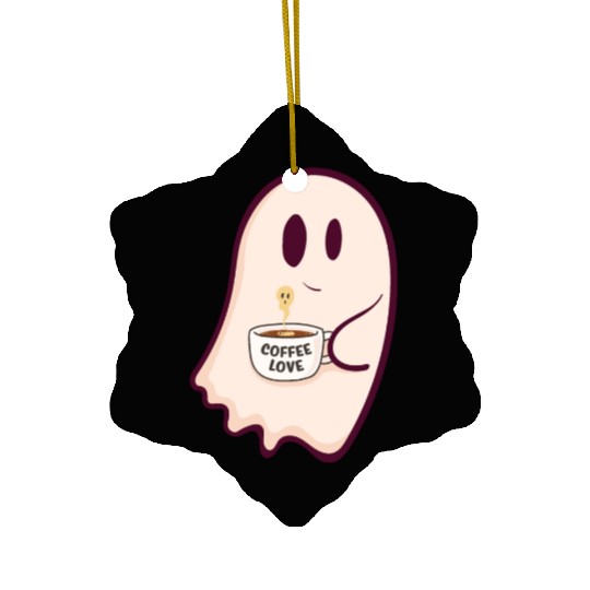 Forget Candy Just Give Me Coffee, Funny Halloween Ceramic Ornaments