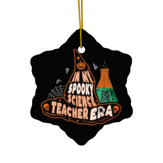 In My Spooky Science Teacher Era Witch Ceramic Ornaments