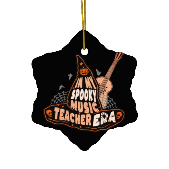 In My Spooky Music Teacher Era Witch Ceramic Ornaments