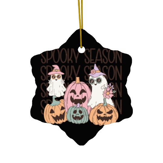 Spooky Season - Embrace the Chills Ceramic Ornaments