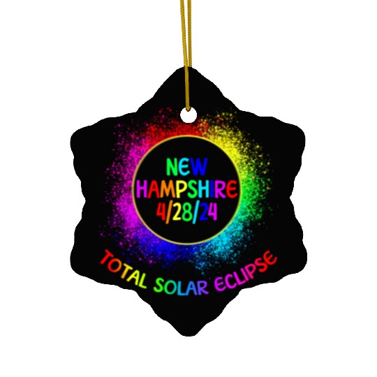 Total Solar Eclipse New Hampshire 4/28/24 Kids Ceramic Ornaments