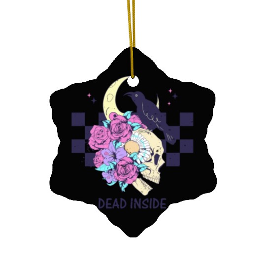 "Dead Inside" Halloween Ceramic Ornaments