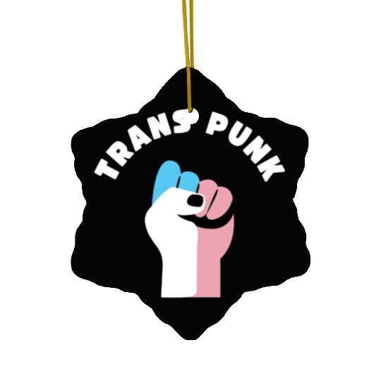 Trans Punk Transgender Pride Ceramic Ornaments