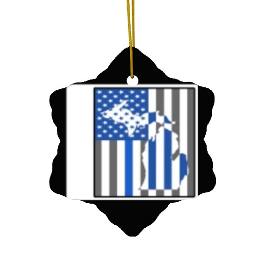 Police Ceramic Ornaments, Michigan State Police Ceramic Ornaments, Detroit