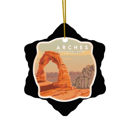 Arches National Park Stickers Ceramic Ornaments