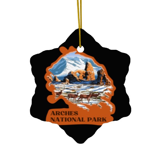 Arches National Park Stickers Ceramic Ornaments