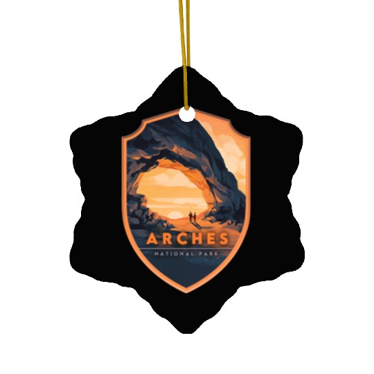 Arches National Park Stickers Ceramic Ornaments