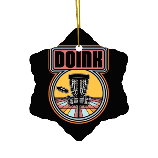 Disc Golf Doink Ultimate Frisbee Loves Flying Disc Ceramic Ornaments