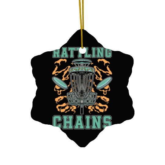 Disc Golf Rattling Chains Ultimate Frisbee Golfer Ceramic Ornaments