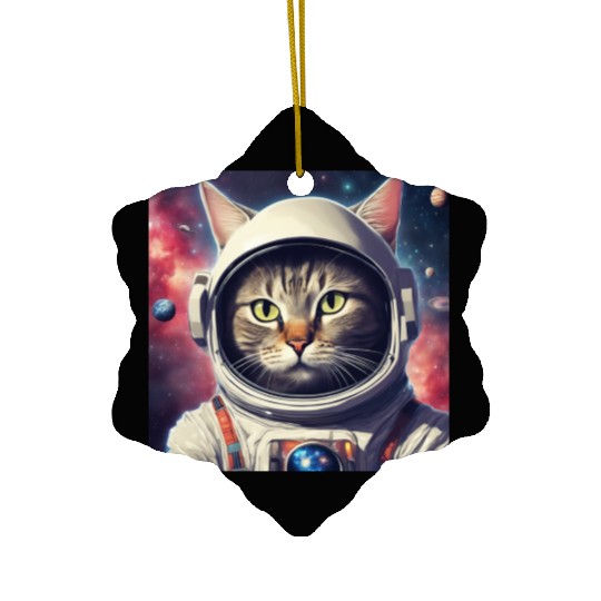 space cat Ceramic Ornaments