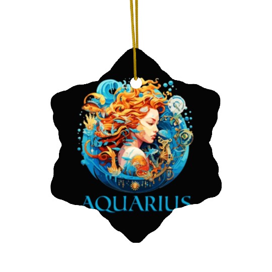 Embrace Your Aquarius Identity: Aquarius Pride Ceramic Ornaments
