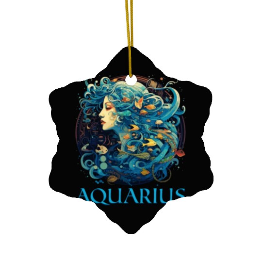 Embrace Your Aquarius Identity: Aquarius Zodiac Ceramic Ornaments