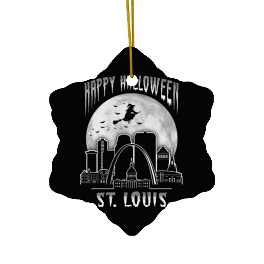 St. Louis Missouri Happy Halloween Ceramic Ornaments