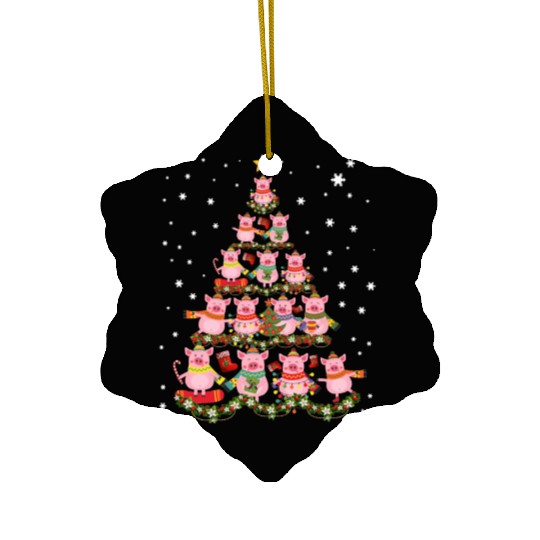 Pigs Christmas Tree Pigs Xmas Ornaments Ceramic Ornaments