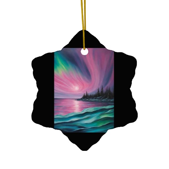 Northern lights Ceramic Ornaments
