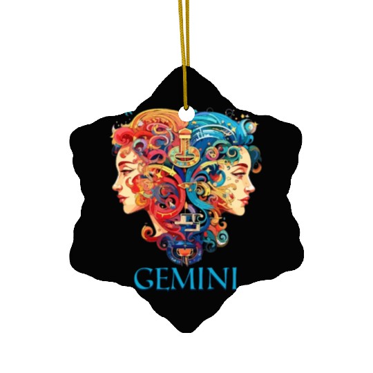 Embrace Your Gemini Identity: Gemini Pride Ceramic Ornaments