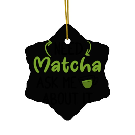 Green Tea Lover Japanese Matcha Latte Drink Matcha Ceramic Ornaments