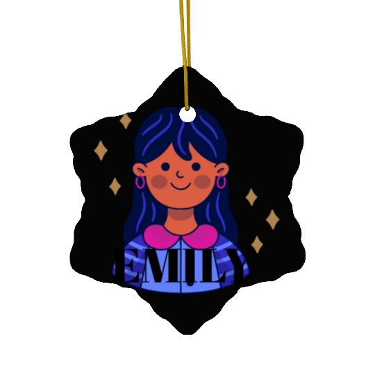 emily name Ceramic Ornaments