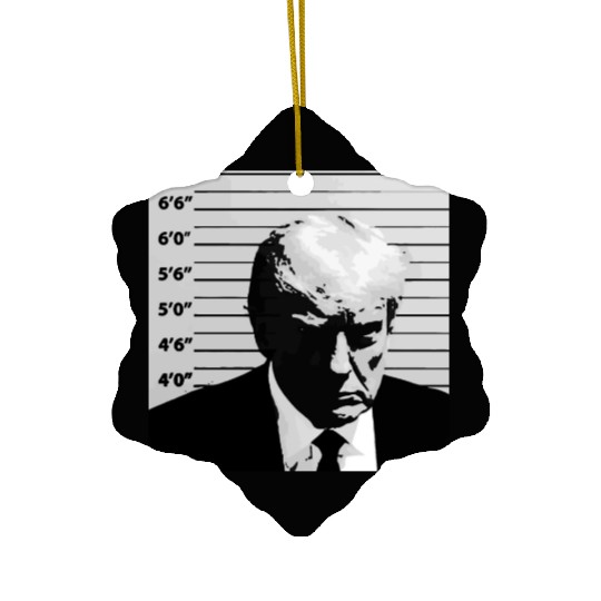 Official Trump Mugshot, Real Trump Mugshot Ceramic Ornaments
