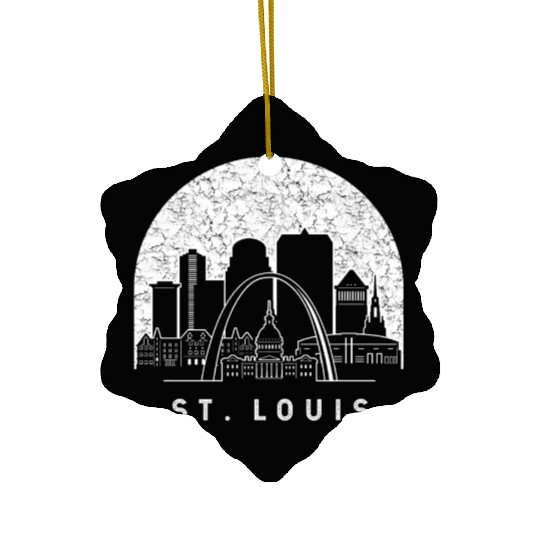 St. Louis Missouri Skyline Ceramic Ornaments
