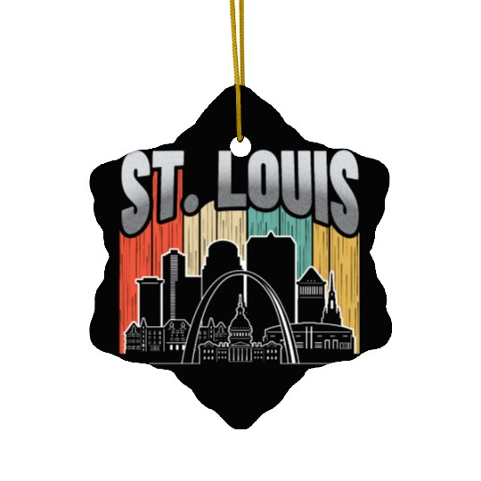 St. Louis Missouri Vintage Ceramic Ornaments