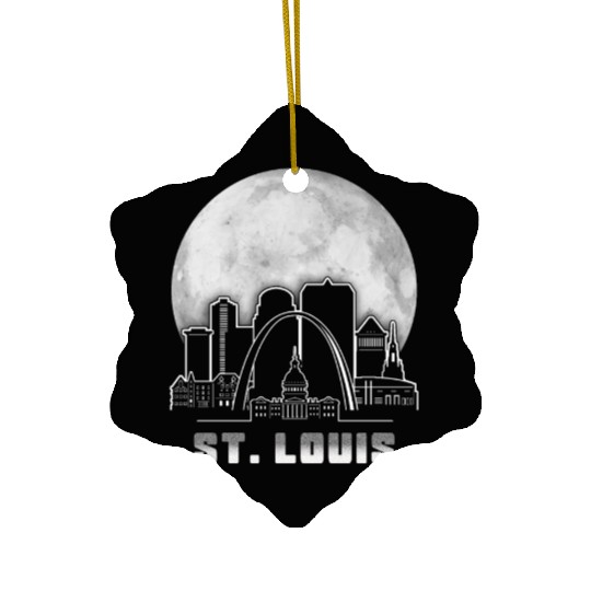 St. Louis Missouri Full Moon Ceramic Ornaments