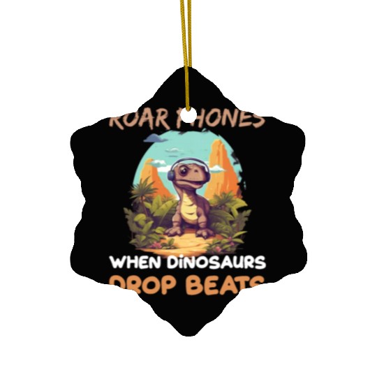 Roar Phones When Dinosaurs Drop Beats for a Dino Ceramic Ornaments